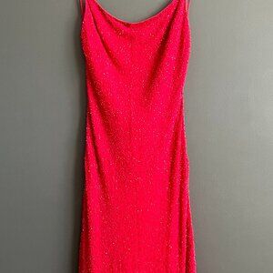 Jenny Packham Embellished Silk Dress